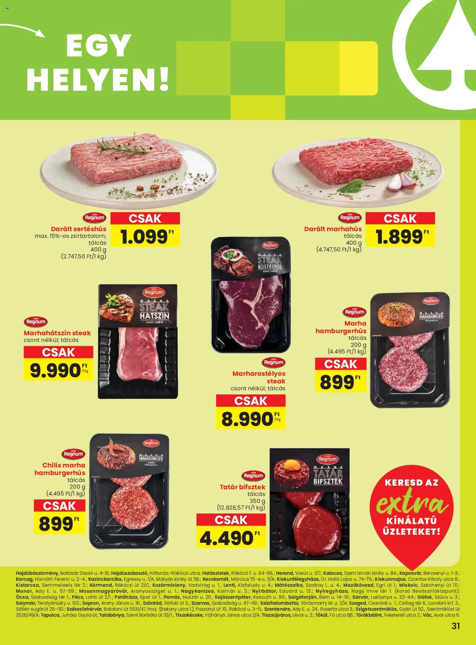 Spar akciós ujság - amely érvényes a következő dátumtól: 18.12.2025 | Oldal: 4 | Termékek: Hamburger, Darált sertéshús, Sertéshús, Marhahús