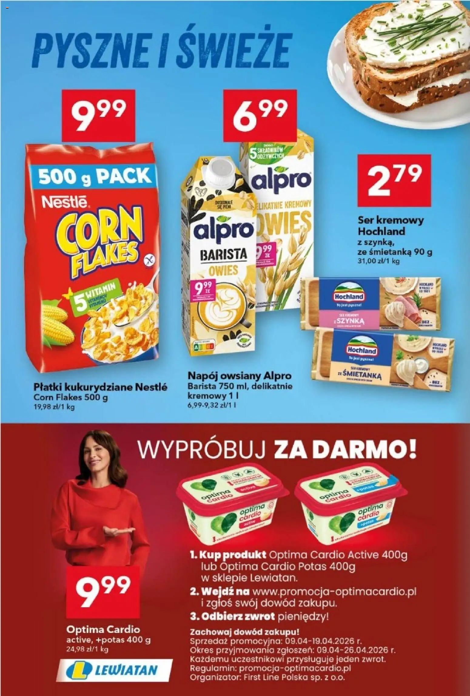 Lewiatan gazetka od 09.04.2026 | Strona: 6 | Produkty: Alpro, Optima cardio, Ser, Płatki