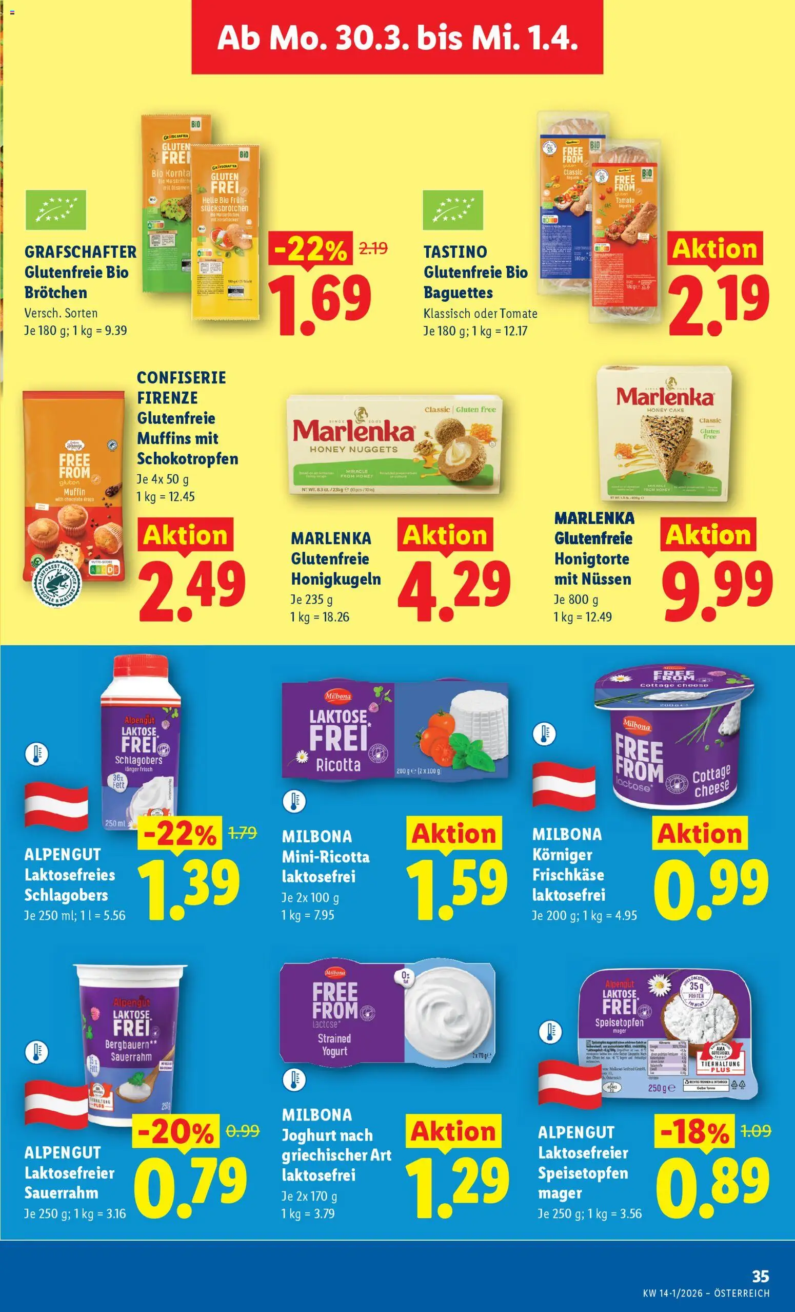 Lidl - Flugblatt gültig ab 26.03.2026 | Seite: 40 | Produkte: Joghurt, Sauerrahm
