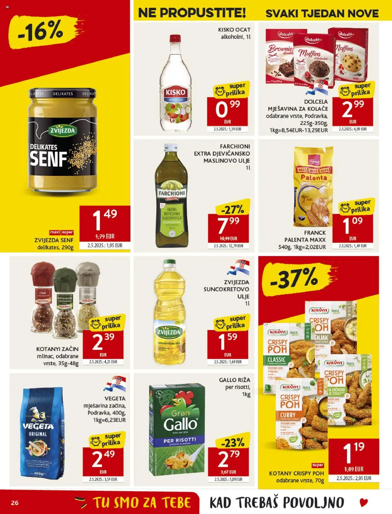 Konzum katalog | vrijedi od 22.10.2025 | Stranica: 26 | Proizvodi: Ulje, Ocat, Palenta, Senf