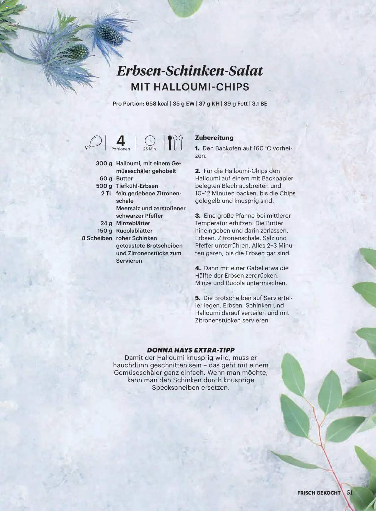 Billa Frisch Gekocht gültig ab 03.07.2025 | Seite: 51 | Produkte: Salz, Pfeffer, Erbsen, Schinken