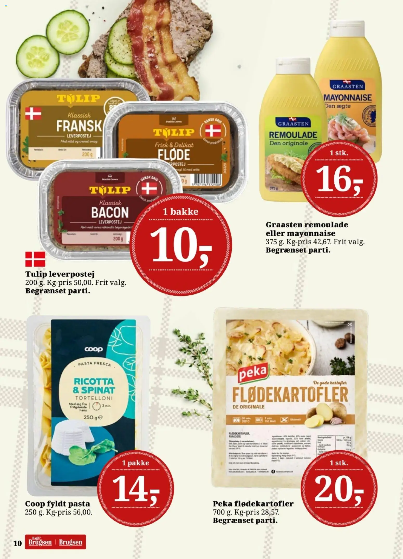 Dagli'Brugsen tilbudsavis – gyldig fra 30.01.2026 | Side: 10 | Produkter: Fløde, Remoulade, Bacon, Spinat
