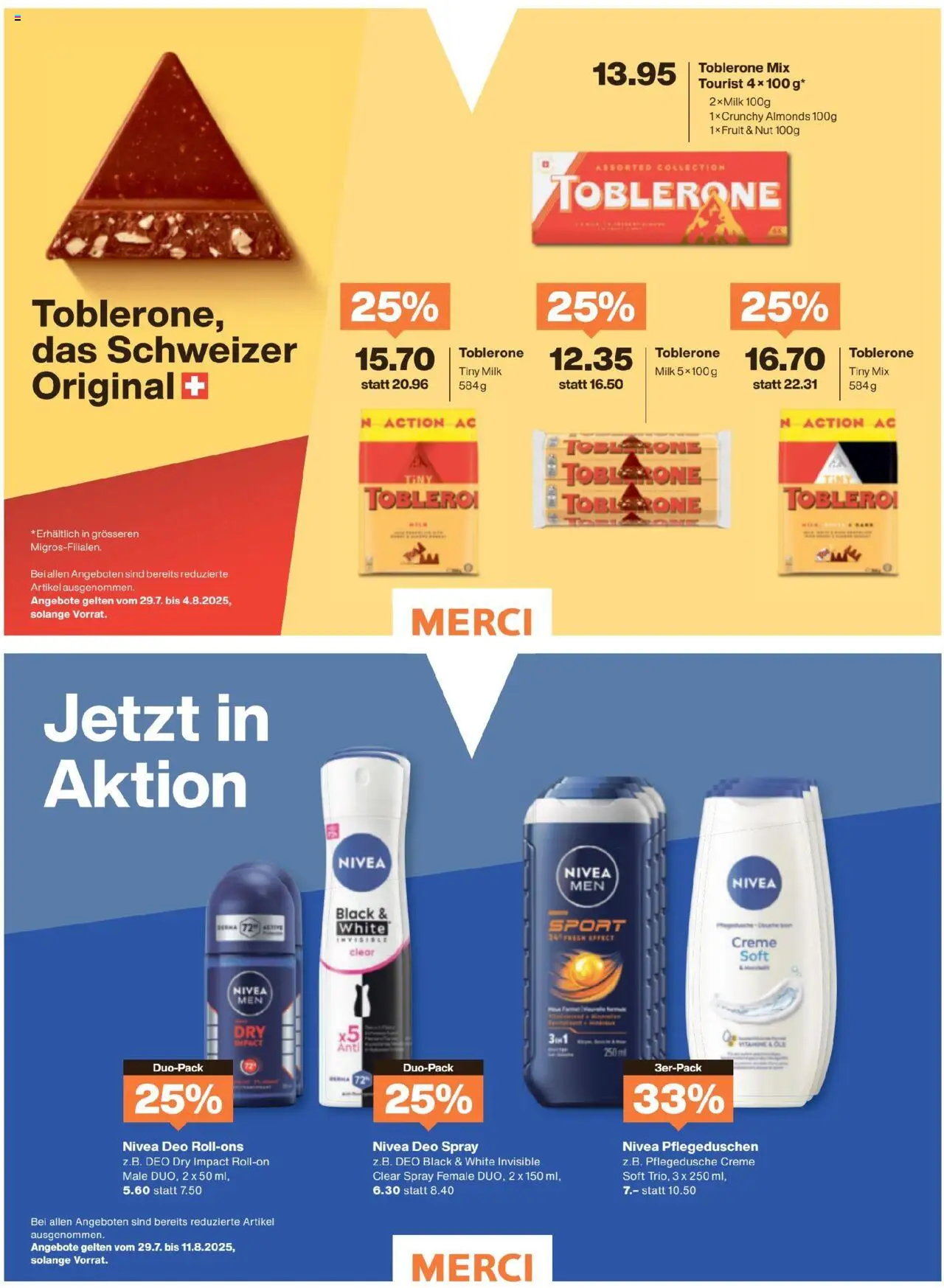Migros - Magazin ab 28.07.2025 | Seite: 26 | Produkte: Deodorant, Shower Gel, Creme