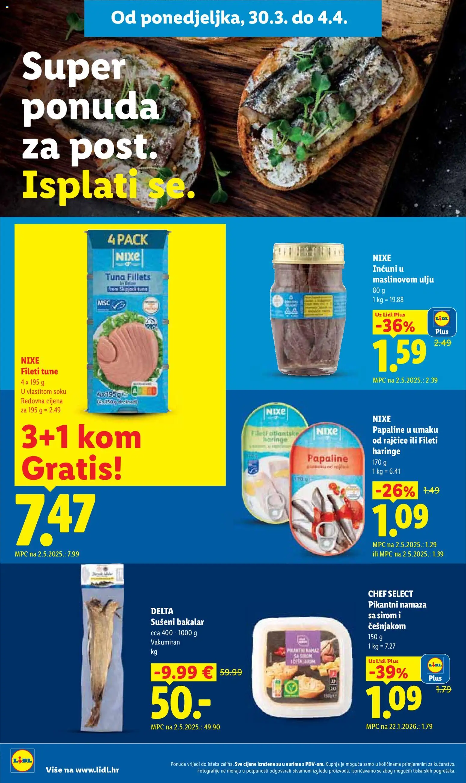 Lidl katalog | vrijedi od 30.03.2026 | Stranica: 20 | Proizvodi: Rajčice, Bakalar, Tuna
