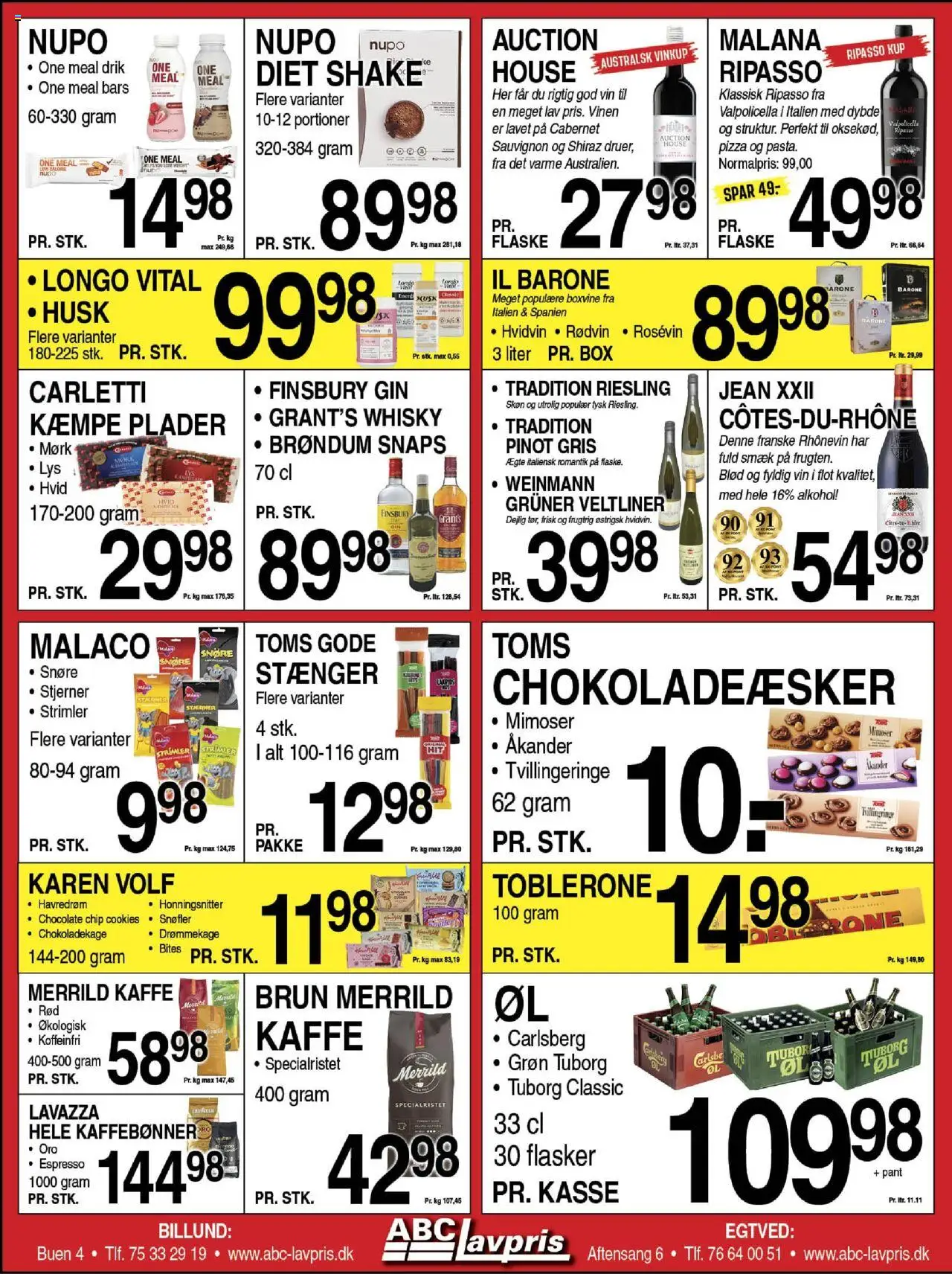 Abc Lavpris tilbudsavis – gyldig fra 08.10.2025 | Side: 6 | Produkter: Kaffe, Chokoladekage, Øl, Whisky