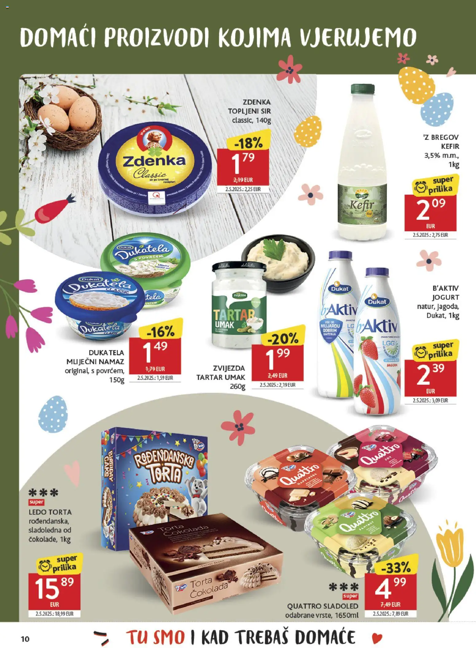 Konzum katalog | vrijedi od 30.03.2026 | Stranica: 10 | Proizvodi: Jogurt, Ledo, Kefir, Namaz