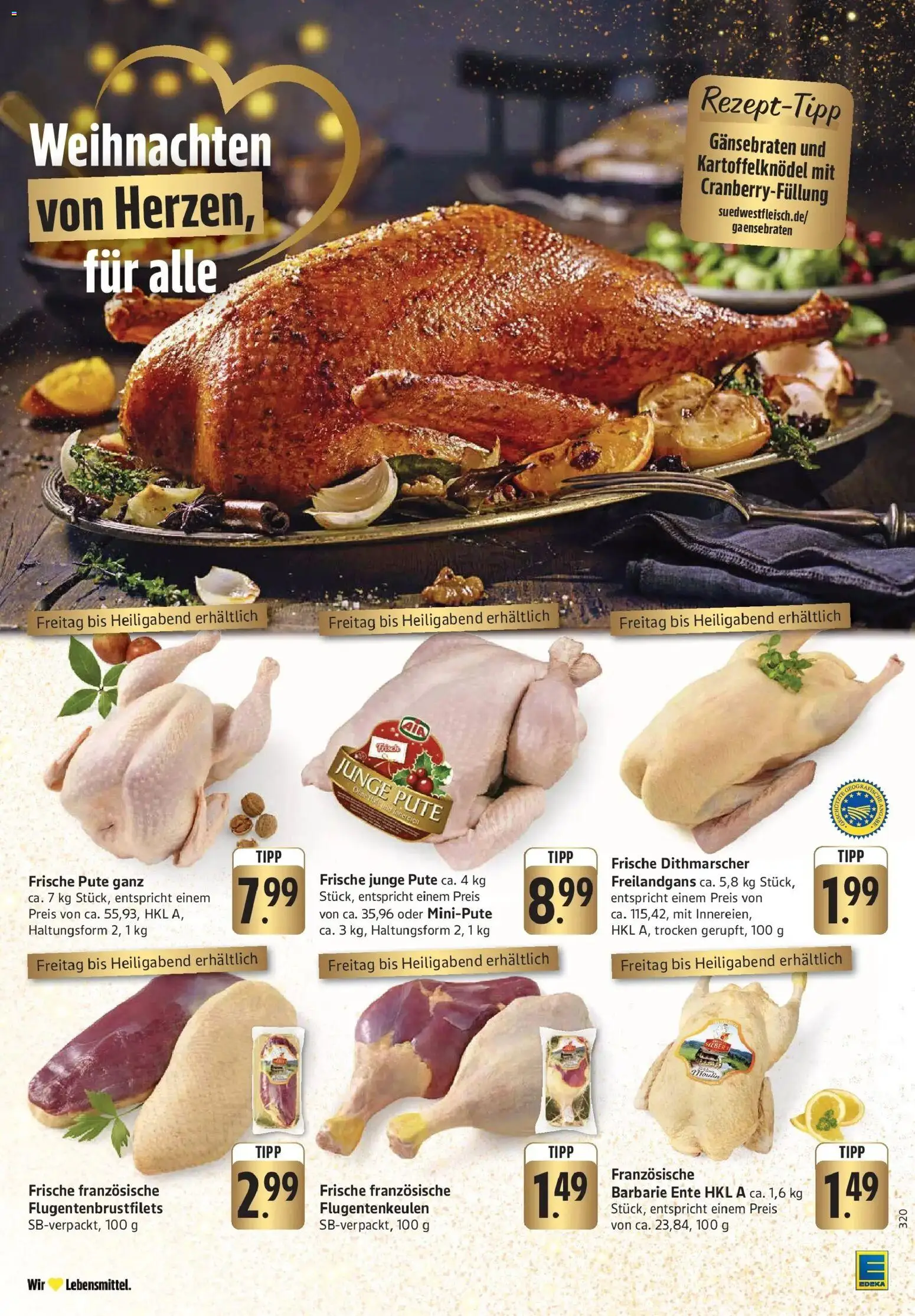 Edeka prospekt Großostheim	 – gültig ab 14.12.2025 | Seite: 6 | Produkte: Pute, Ente