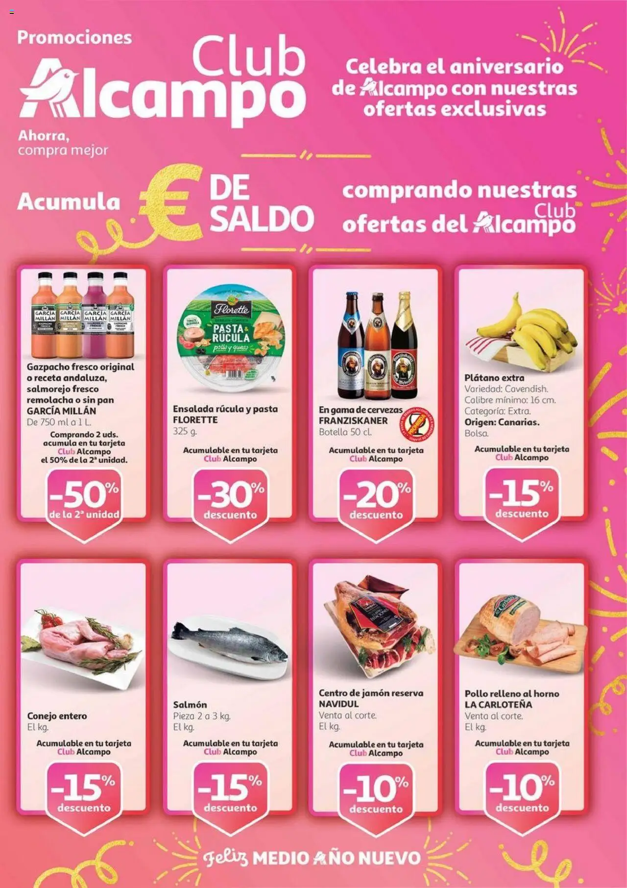 Alcampo - Aniversario │ válido desde el 03.06.2025 | Página: 5 | Productos: Queso, Pasta, Gazpacho, Bolsa