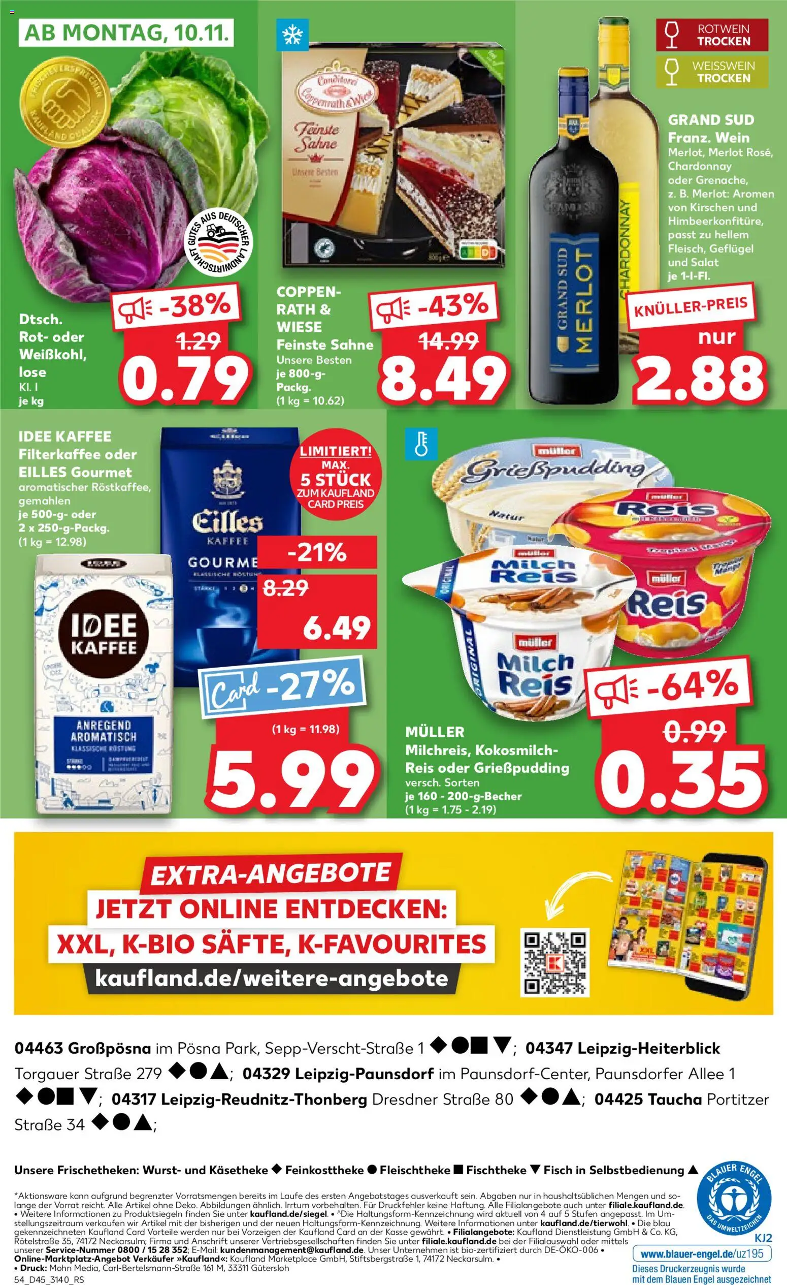 Kaufland prospekt Leipzig	 – gültig ab 06.11.2025 | Seite: 54 | Produkte: Milch, Rotwein, Wein, Sahne