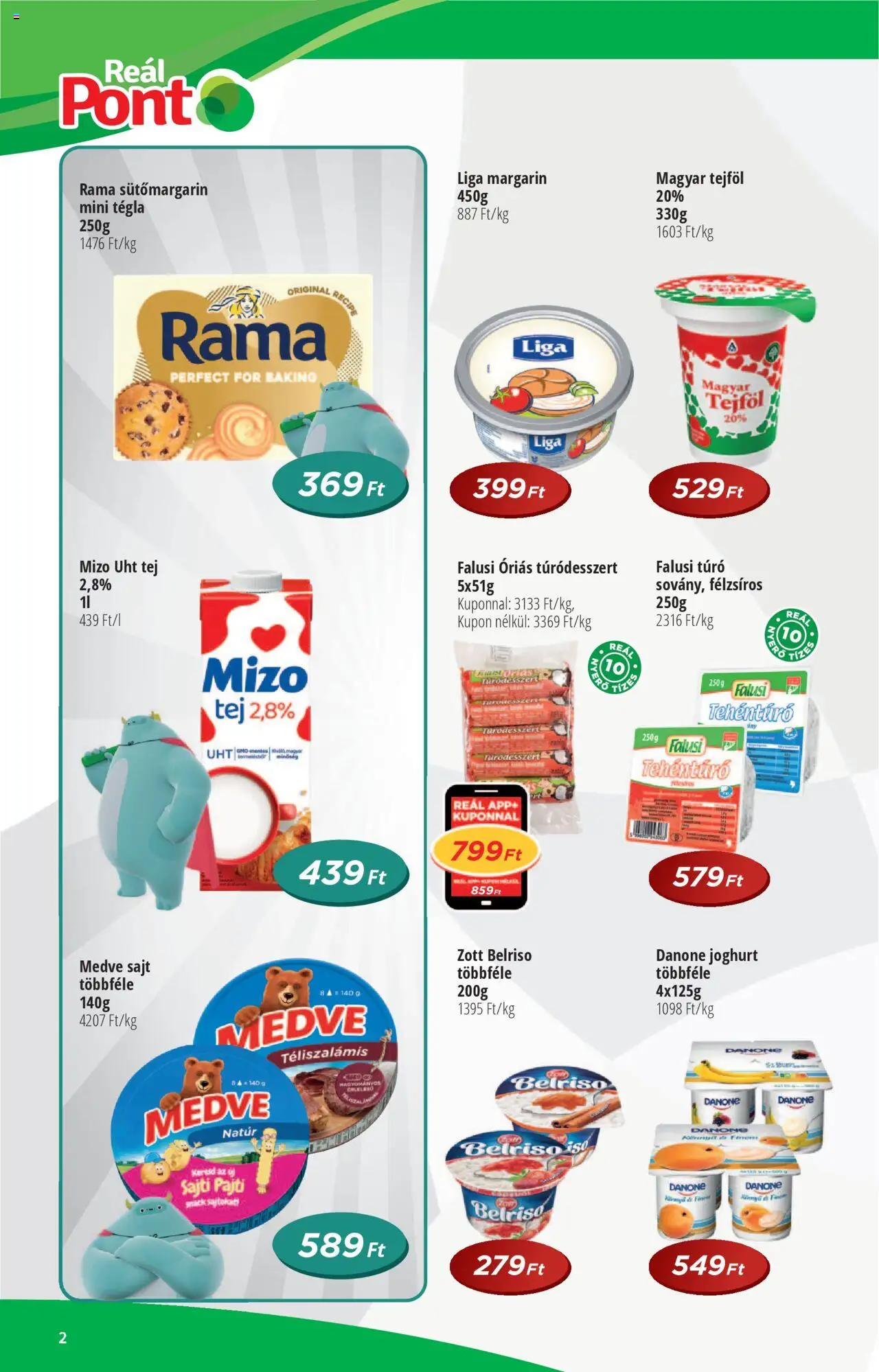 Reál akciós ujság - amely érvényes a következő dátumtól: 03.09.2025 | Oldal: 2 | Termékek: Margarin, Rama, Tej, Joghurt