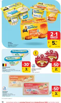 Carrefour market folder week 3 - Voorbeeld van een folder van Carrefour market, geldig van 14.01.2026 | Pagina: 14 | Producten: Ham, Rooibos tea, La, Peer