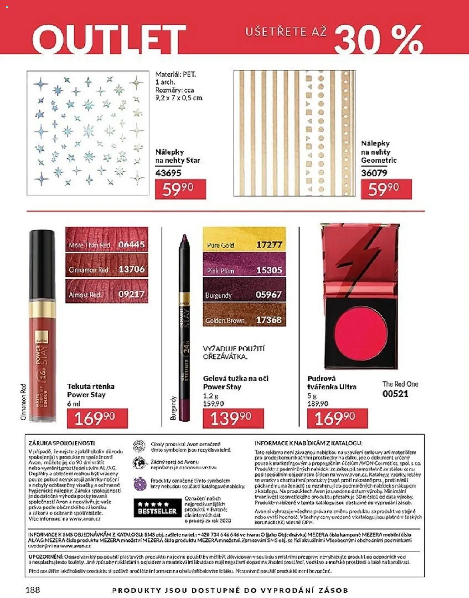 Avon katalog 12/2025 od 01.12.2025 | Strana: 188 | Produkty: Oblečení, Tužka, Tužka na oči, Rtěnka