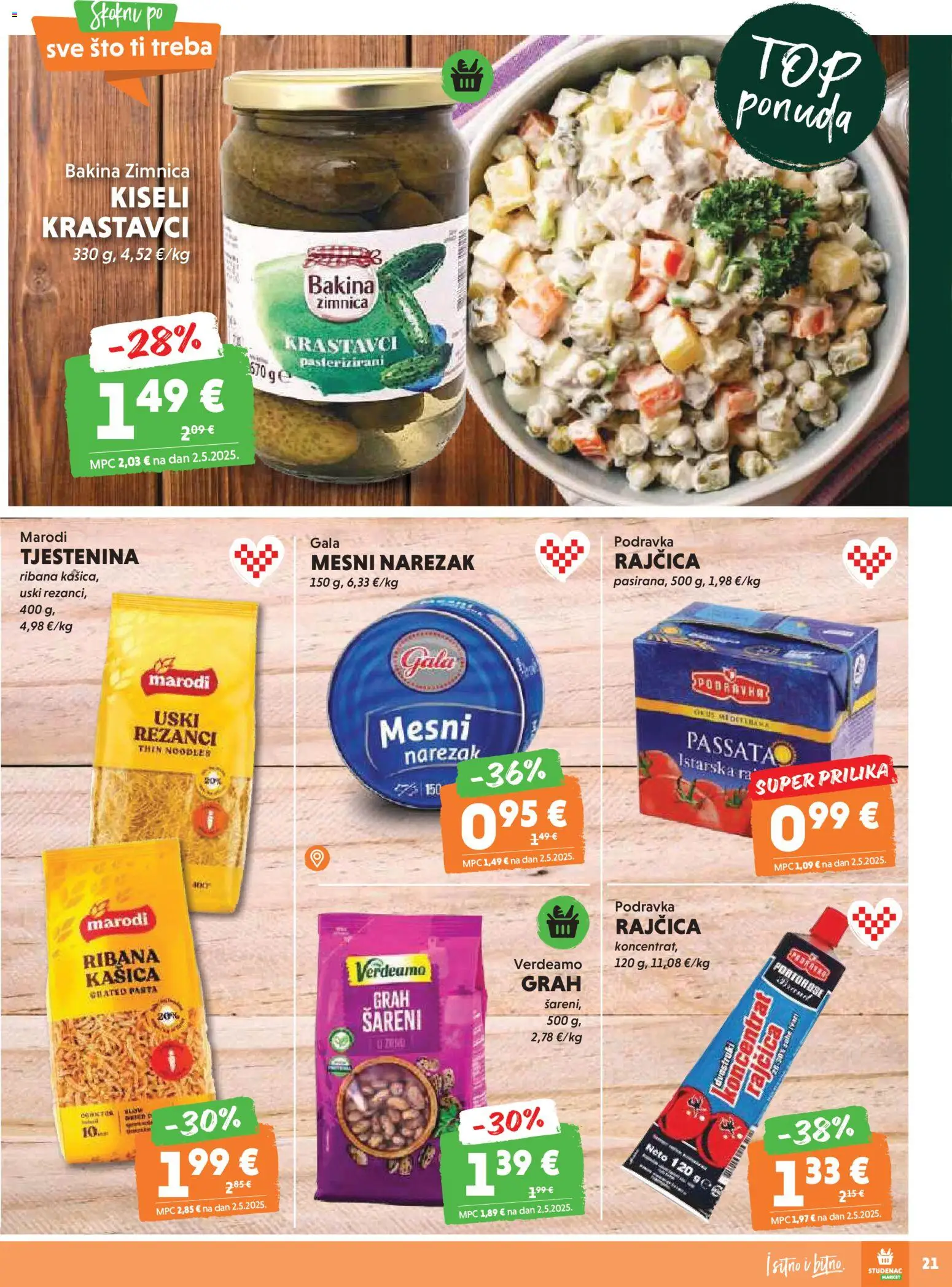 Studenac katalog | vrijedi od 19.11.2025 | Stranica: 19 | Proizvodi: Podravka, Rezanci, Pasta, Rajčica
