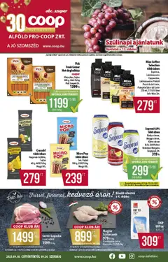 COOP - Abc & szuper / Alföld Pro-Coop Zrt. - amely érvényes a következő dátumtól: 18.09.2025