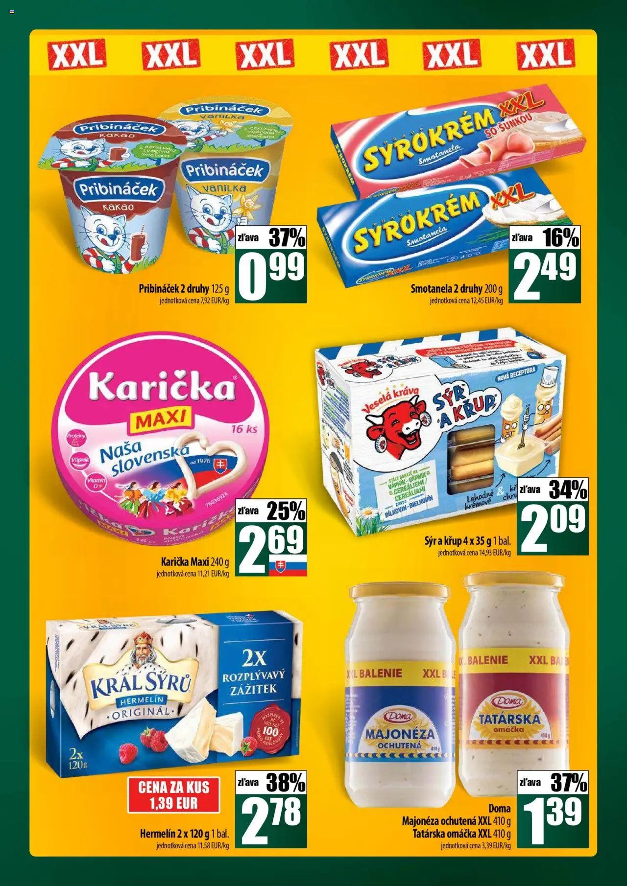 COOP Jednota široká ponuka │ platný od 31.07.2025 | Strana: 27 | Produkty: Syr, Tatárska omáčka, Omáčka, Kakao