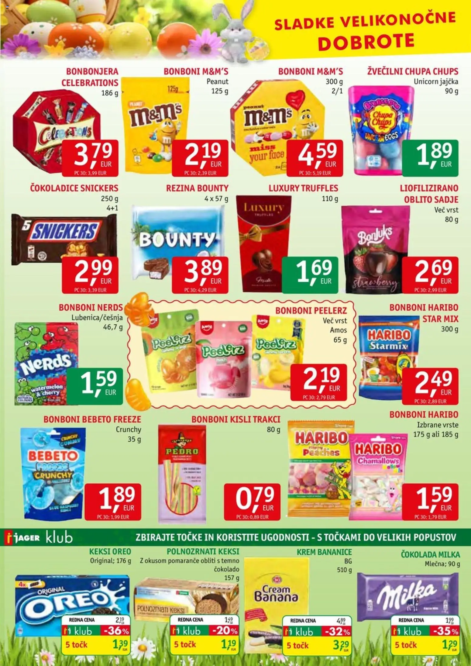 Novi Jager katalog ponudbe – veljaven od 01.04.2026 | Stran: 11 | Izdelki: Bonboni, Cokolada, Pomarance, Sadje