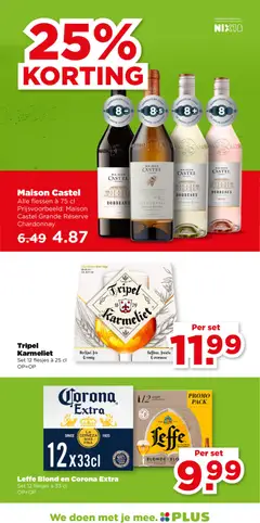 Leffe Blond en Corona Extra, Set 12 flesjes à 33 cl OP=OP - Voorbeeld van een folder van Plus, geldig van 18.02.2026 | Pagina: 27 | Producten: Ham