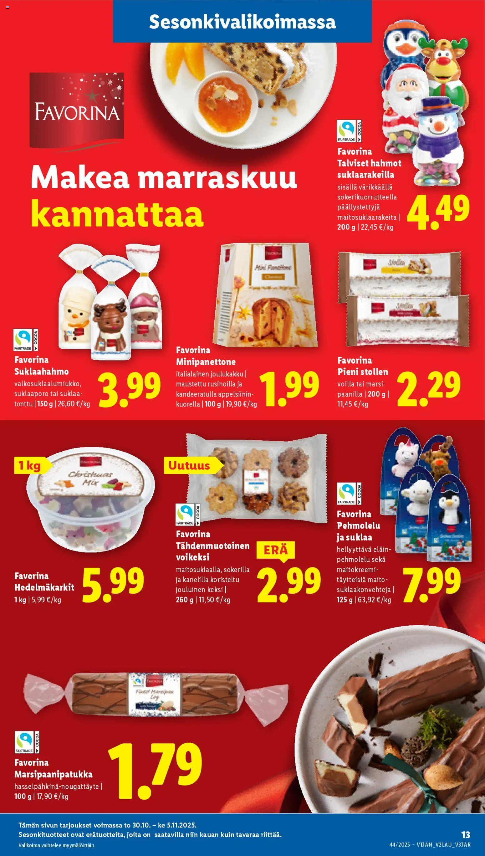 Lidl tarjoukset – voimassa 30.10.2025 alkaen | Sivu: 15 | Tuotteet: Maito, Suklaa