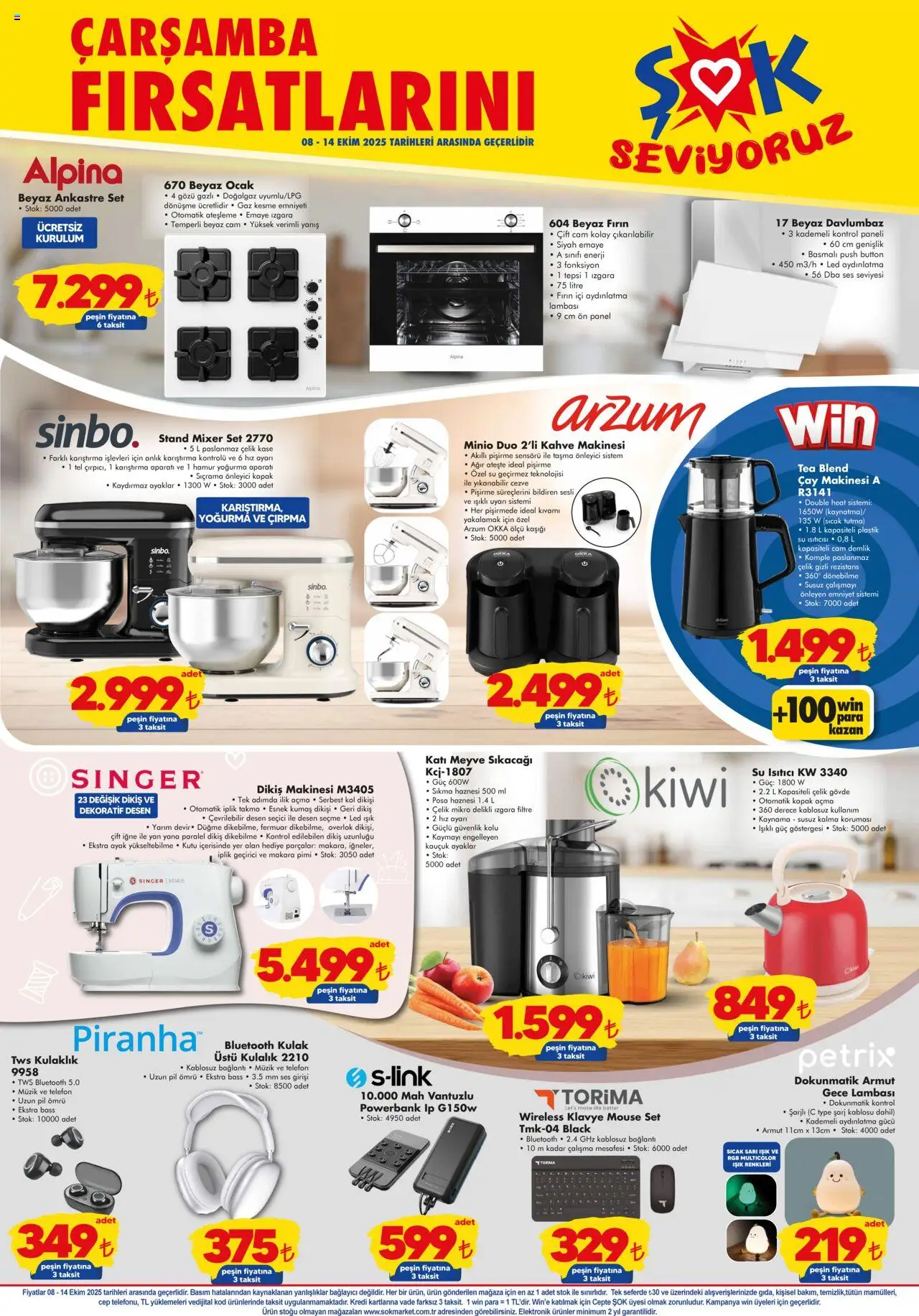 Şok Market Katalog - 08.10.2025 tarihinden itibaren geçerlidir | Sayfa: 3 | Ürünler: Su ısıtıcı, Kutu, Telefon, Kulaklık