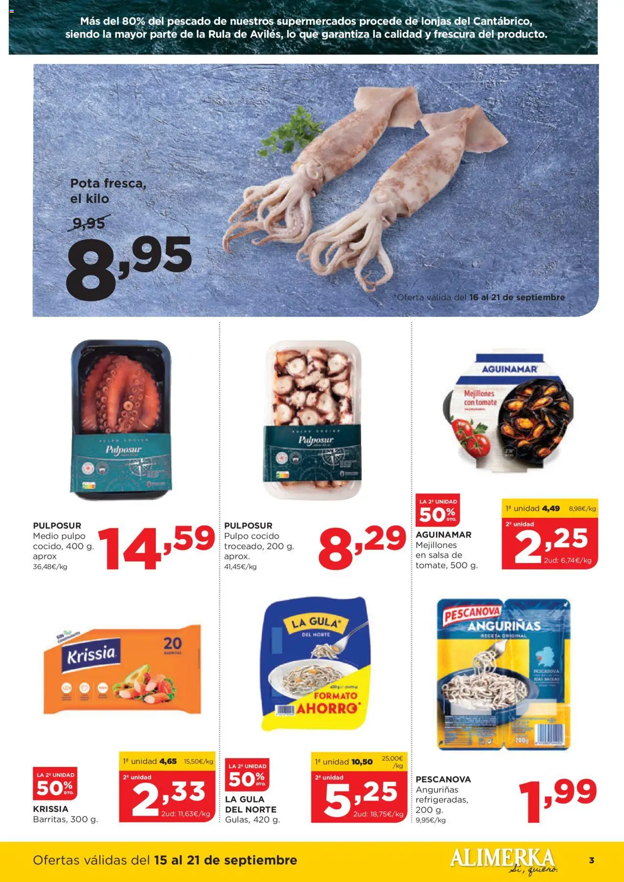 Alimerka folleto Asturias │ válido desde el 15.09.2025 | Página: 3 | Productos: Pescado