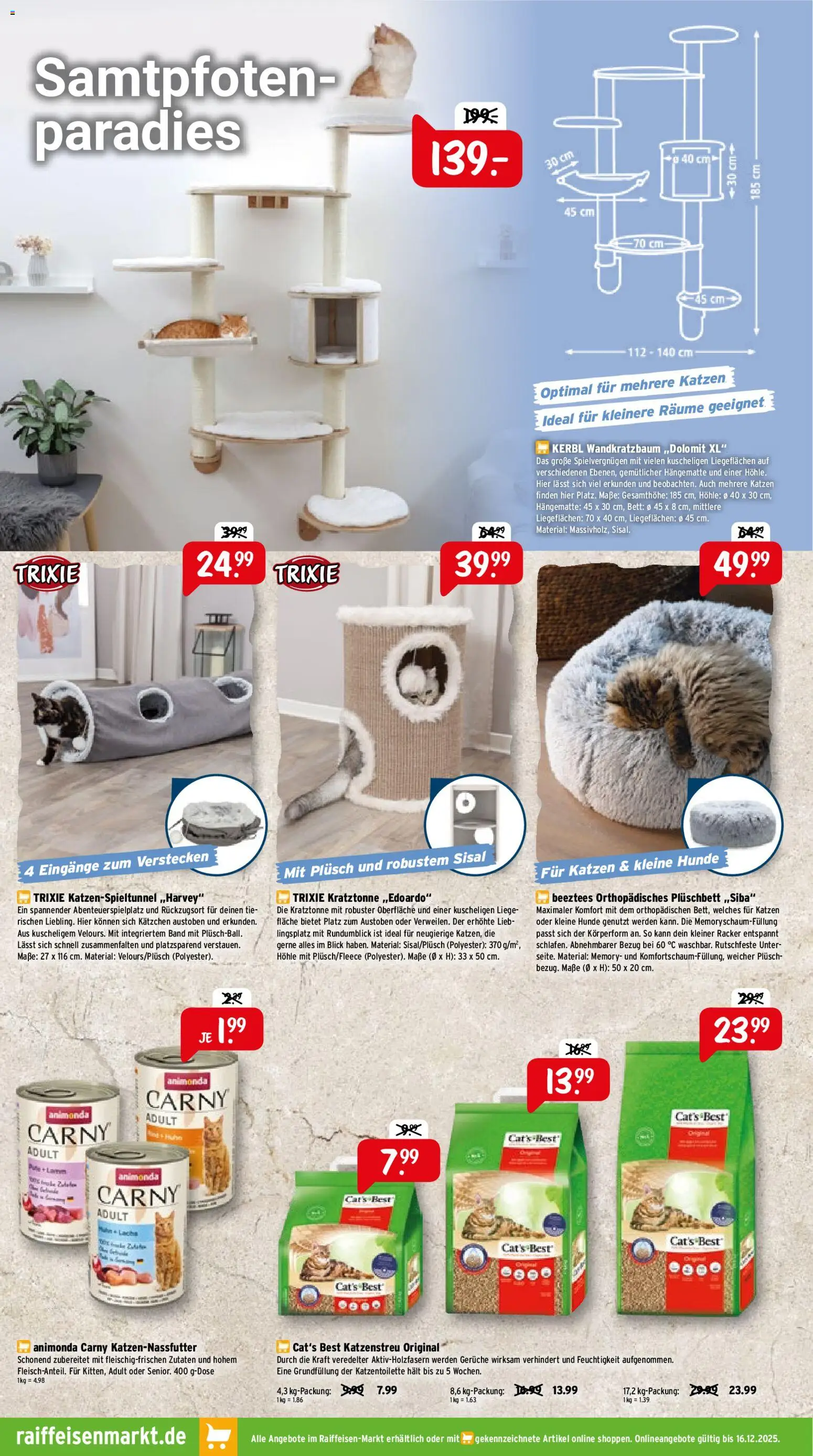 Raiffeisen Markt Prospekt 	 – gültig ab 01.12.2025 | Seite: 4 | Produkte: Bett, Liege