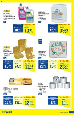 Metro Angebote Profi gültig ab 21.08.2025 | Seite: 7 | Produkte: Pizza