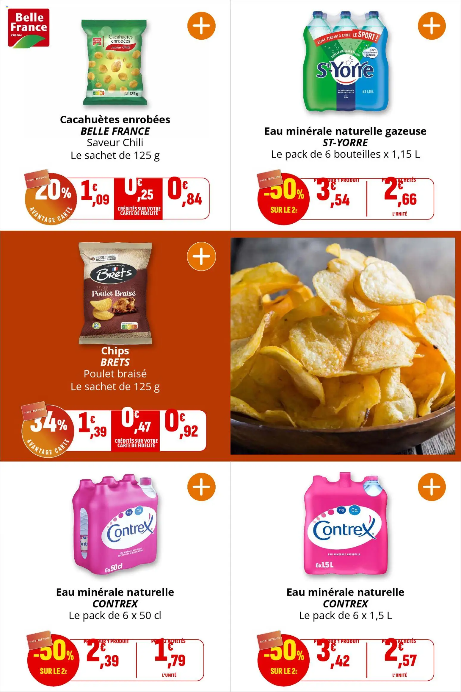 {H1} | Page: 34 | Produits: Eau minérale, Eau minérale naturelle, Contrex, Chips