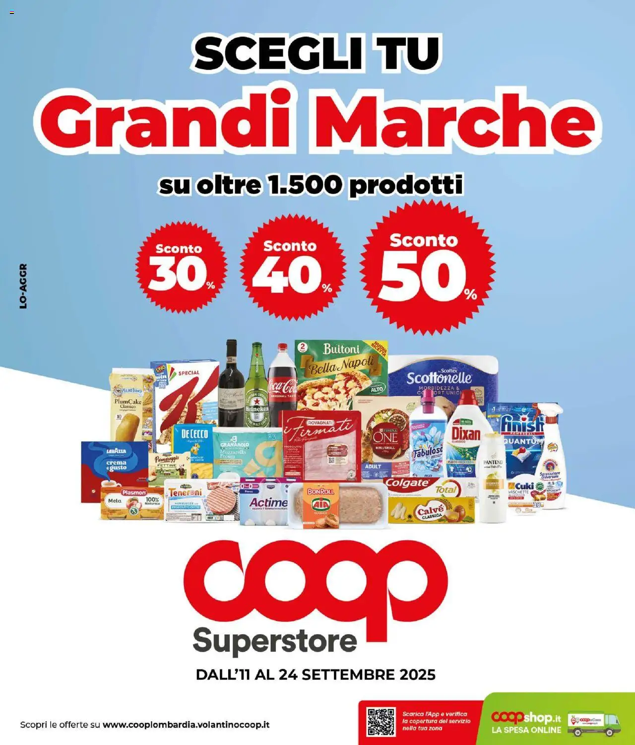 Volantino COOP del 11.09.2025 | Pagina: 1 | Prodotti: Mozzarella, Plumcake, Heineken, Hamburger