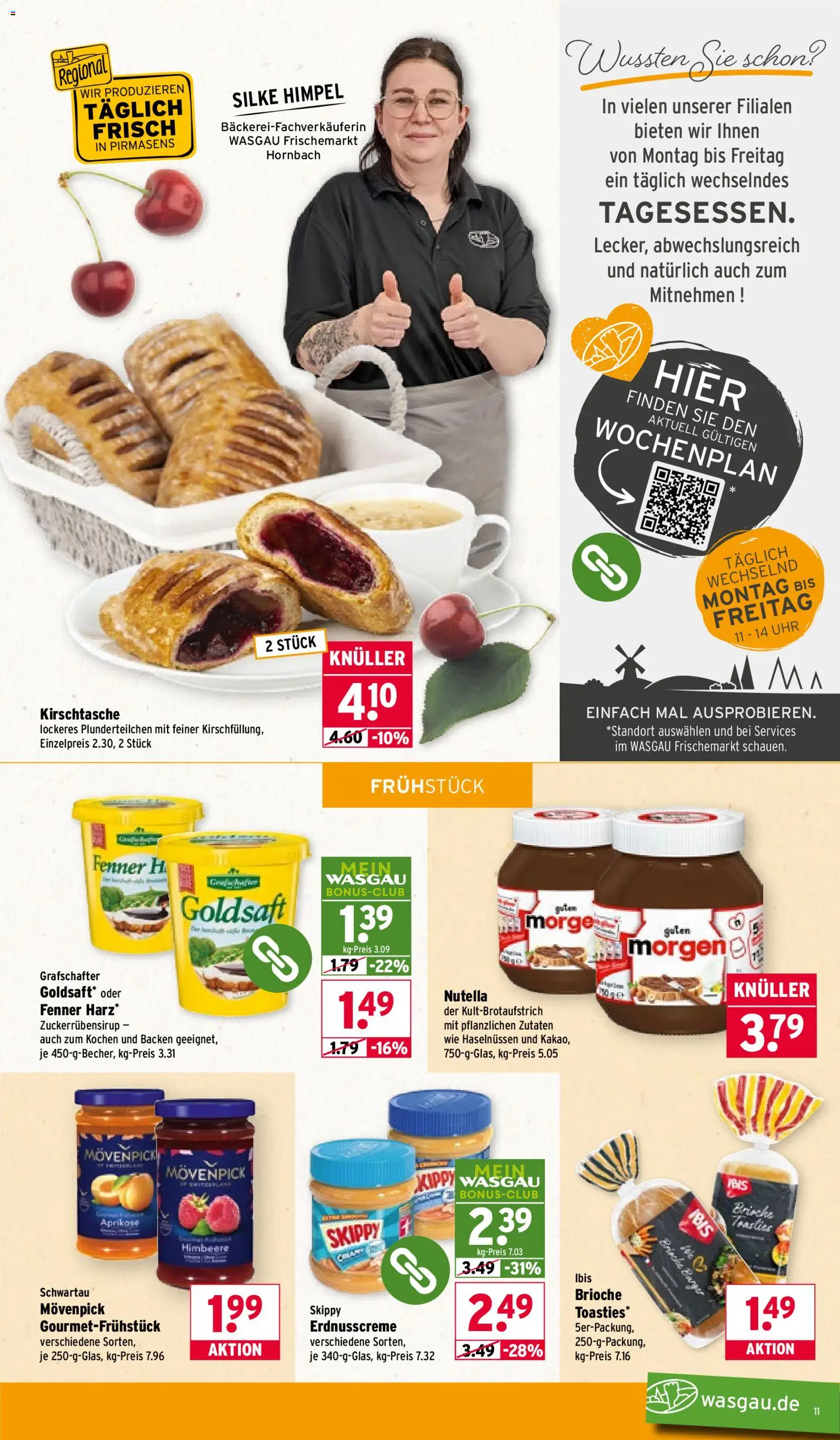 Wasgau Prospekt 	 – gültig ab 02.02.2026 | Seite: 11 | Produkte: Nutella, Himbeere, Uhr