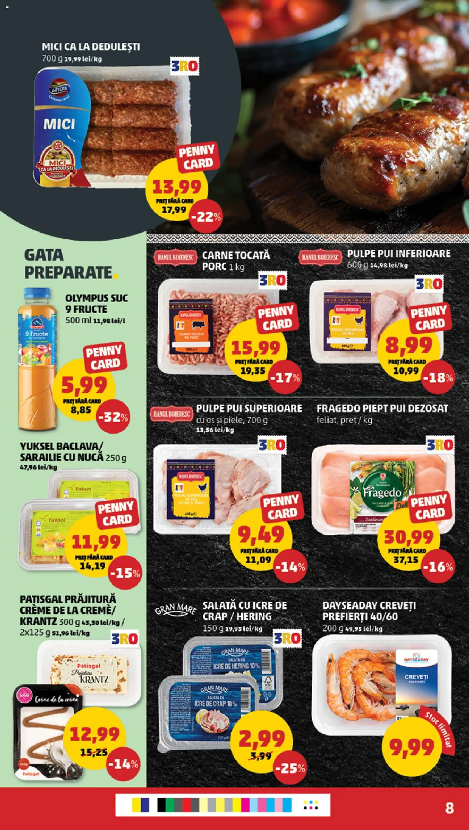 Noul catalog PENNY – valabil de la 10.12.2025 | Pagină: 8 | Produse: Hacıyatmaz Kedi Oyuncağı, Mici, Suc, Salată cu icre