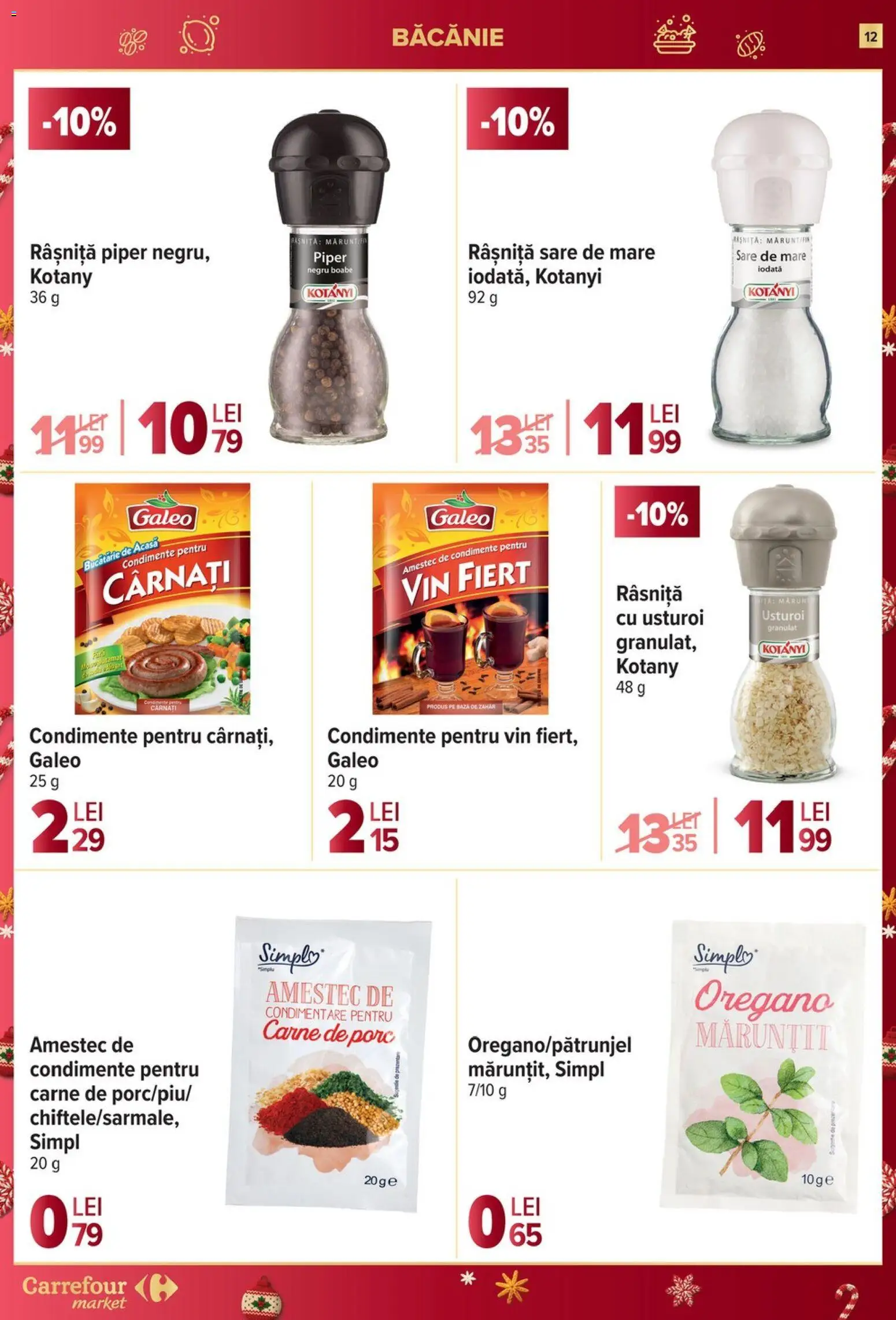 Noul catalog Carrefour – valabil de la 17.12.2025 | Pagină: 12 | Produse: Vin, Carne De Porc, Sare, Cârnați