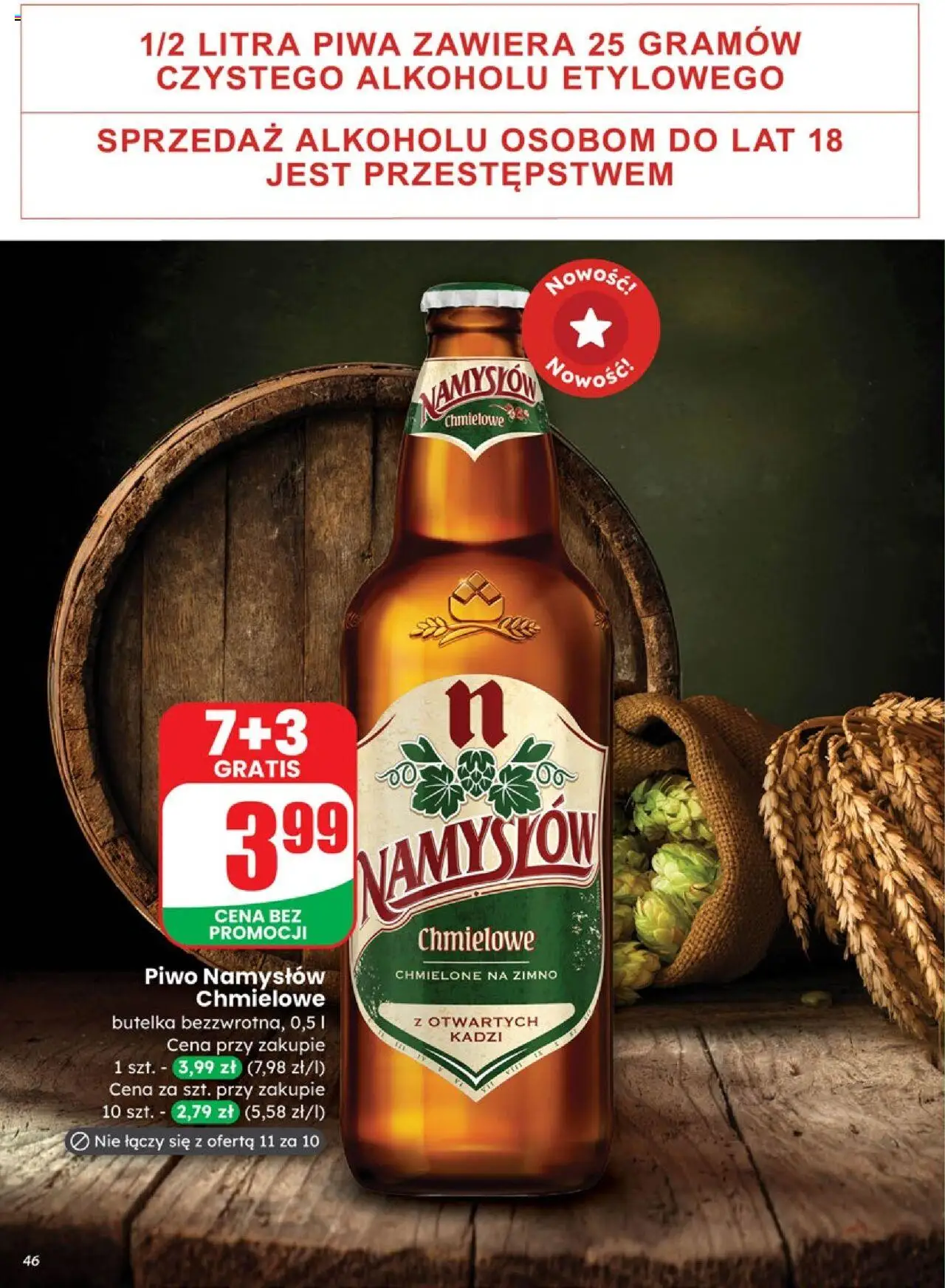 Dino Gazetka od 01.10.2025 | Strona: 46 | Produkty: Piwo, Piwo Namysłów