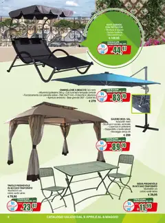Anteprima del volantino Il Gigante volantino Aria Aperta valido a partire dal 09.04.2026 | Pagina: 6 | Prodotti: Ombrellone, Gazebo, Sofá, Tavolo