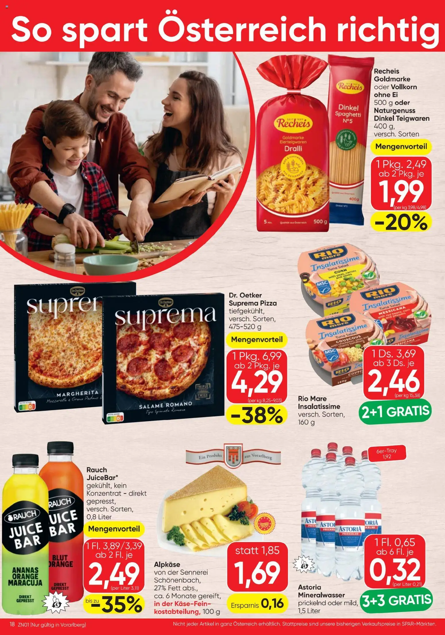 Spar Flugblatt gültig ab 02.01.2026 | Seite: 18 | Produkte: Hajdina liszt, Pizza, Ananas