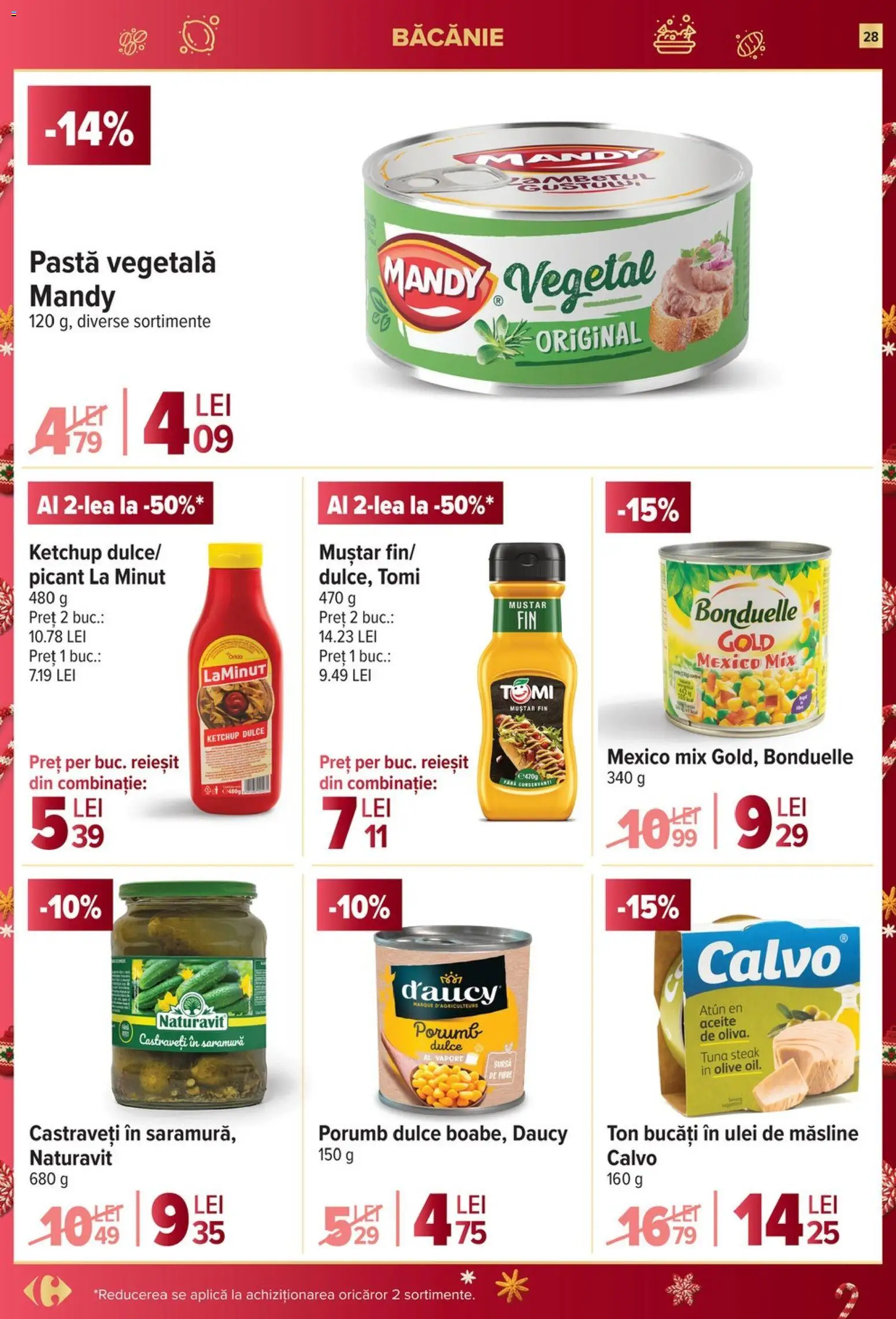 Noul catalog Carrefour – valabil de la 26.11.2025 | Pagină: 28 | Produse: Măsline, Ulei, Muștar, Porumb