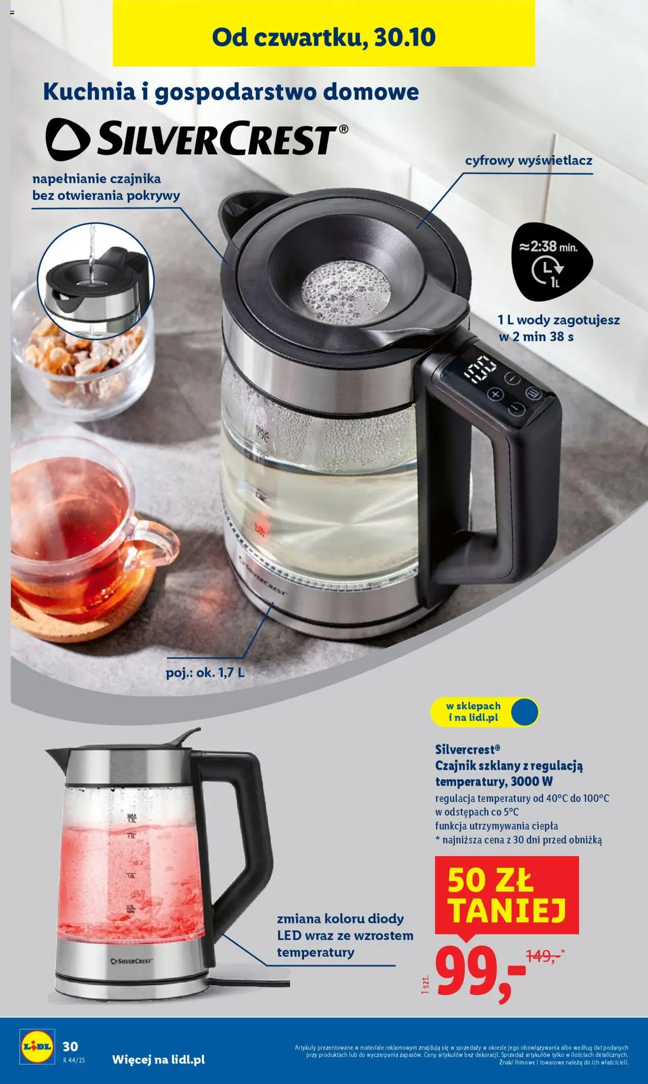 Lidl Katalog od 27.10.2025 | Strona: 34 | Produkty: Czajnik
