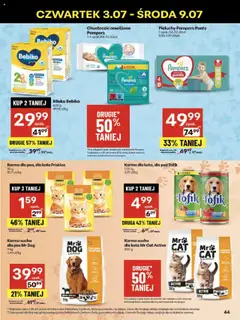 Delikatesy Centrum Gazetka - Sklepy Własne od 03.07.2025 | Strona: 44 | Produkty: Mleko Bebiko, Pampers, Delikatesy, Mleko