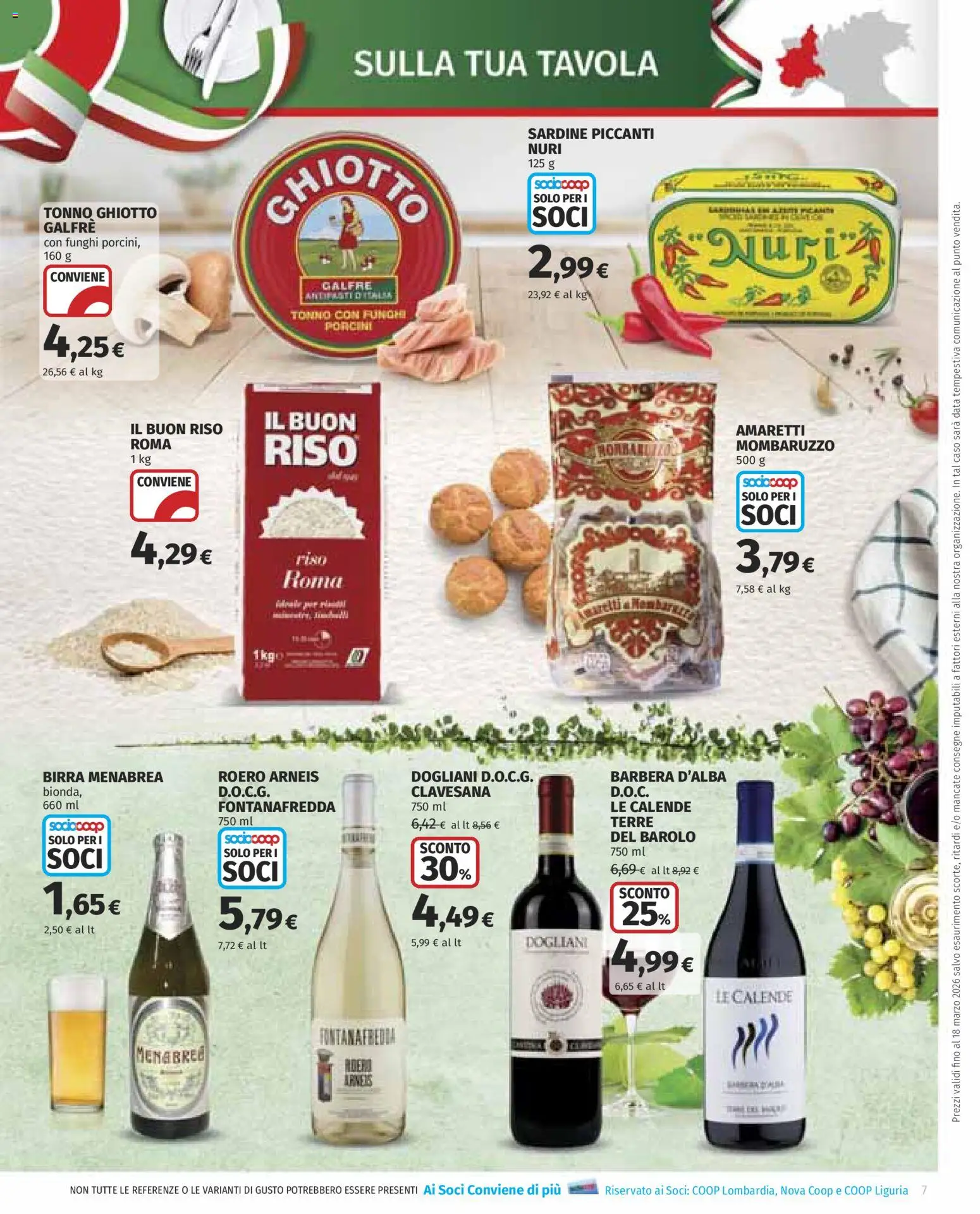 Volantino COOP del 05.03.2026 | Pagina: 7 | Prodotti: Birra, Riso, Data, Tonno