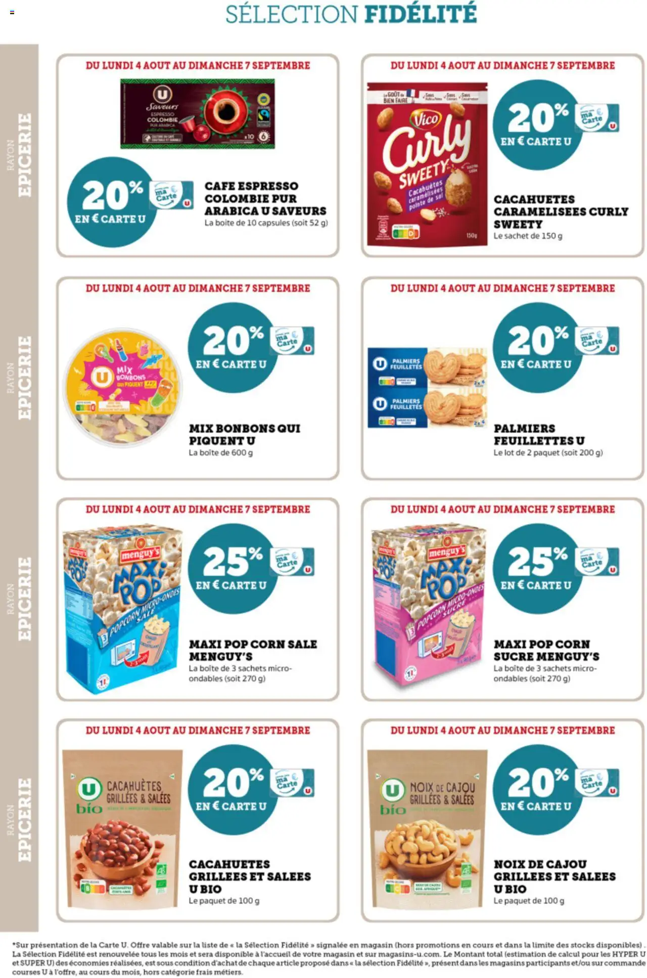  | Page: 16 | Produits: Sucre, Popcorn, Sel, Café