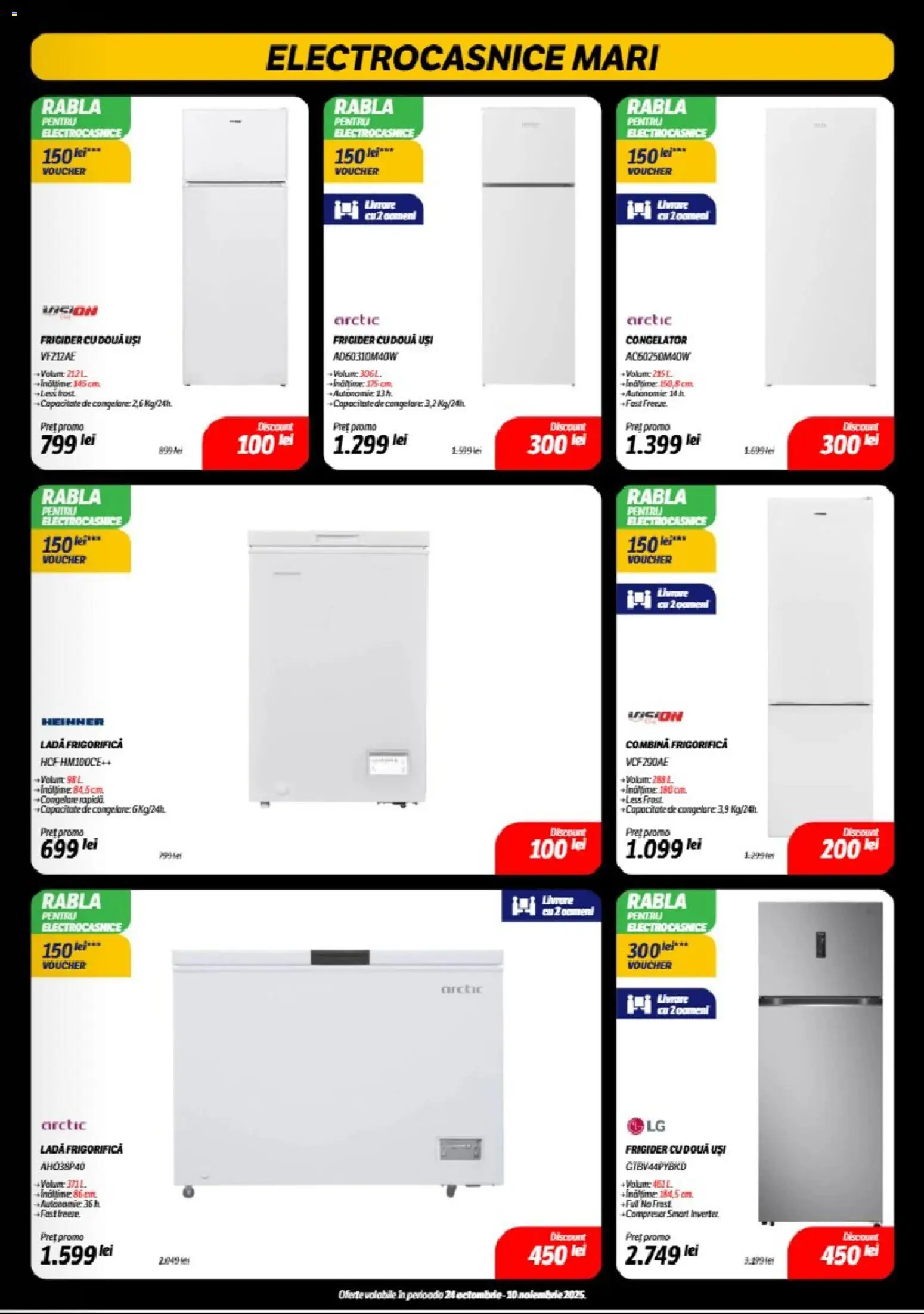 Noul catalog Flanco – valabil de la 24.10.2025 | Pagină: 15 | Produse: Frigider, Congelator, Combină frigorifică, Ladă frigorifică