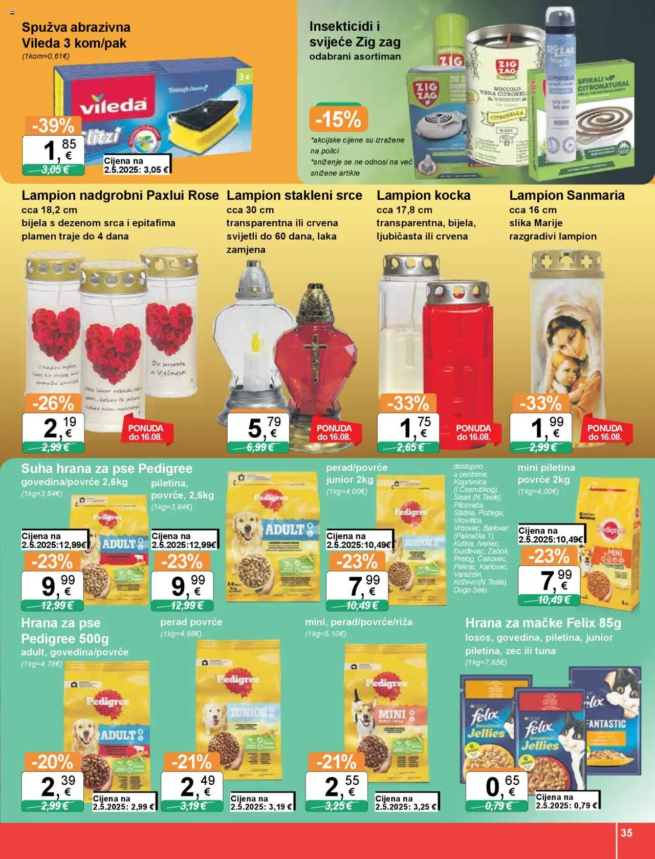 KTC katalog | vrijedi od 07.08.2025 | Stranica: 35 | Proizvodi: Spužva, Suha hrana za pse, Tuna, Vileda