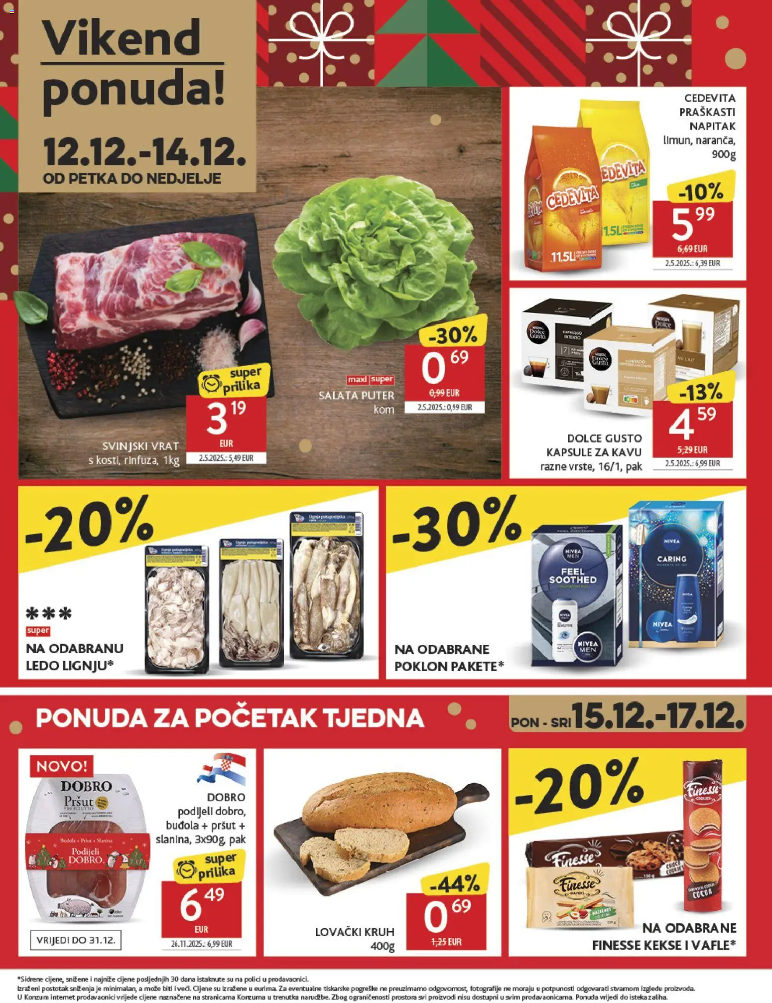 Konzum HR akciós ujság - amely érvényes a következő dátumtól: 10.12.2025 | Oldal: 42 | Termékek: Dolce Gusto, Saláta