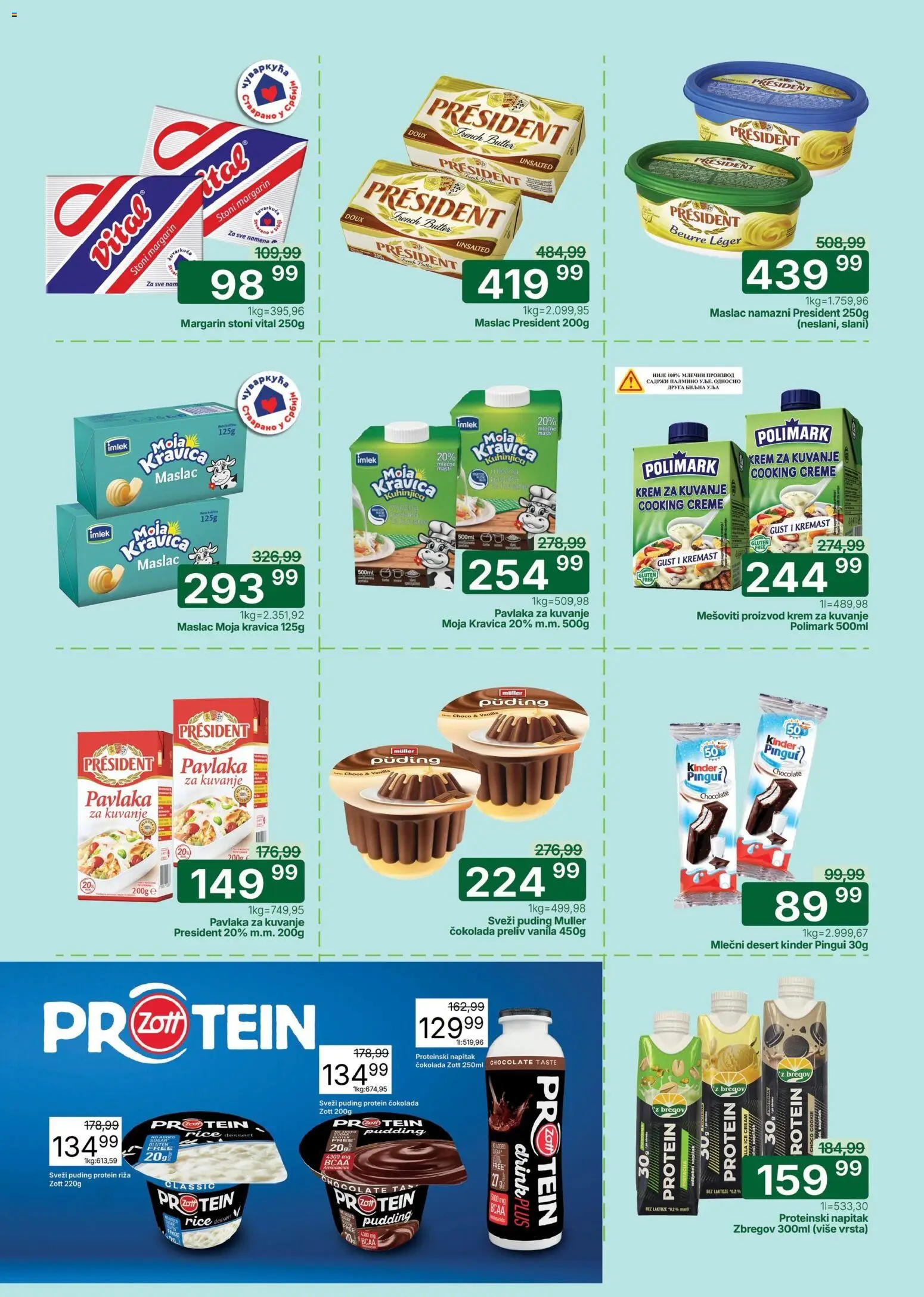 Univerexport katalog - važi od 16.03.2026 | Strana: 8 | Proizvode: Maslac, Protein, Moja kravica, Pavlaka