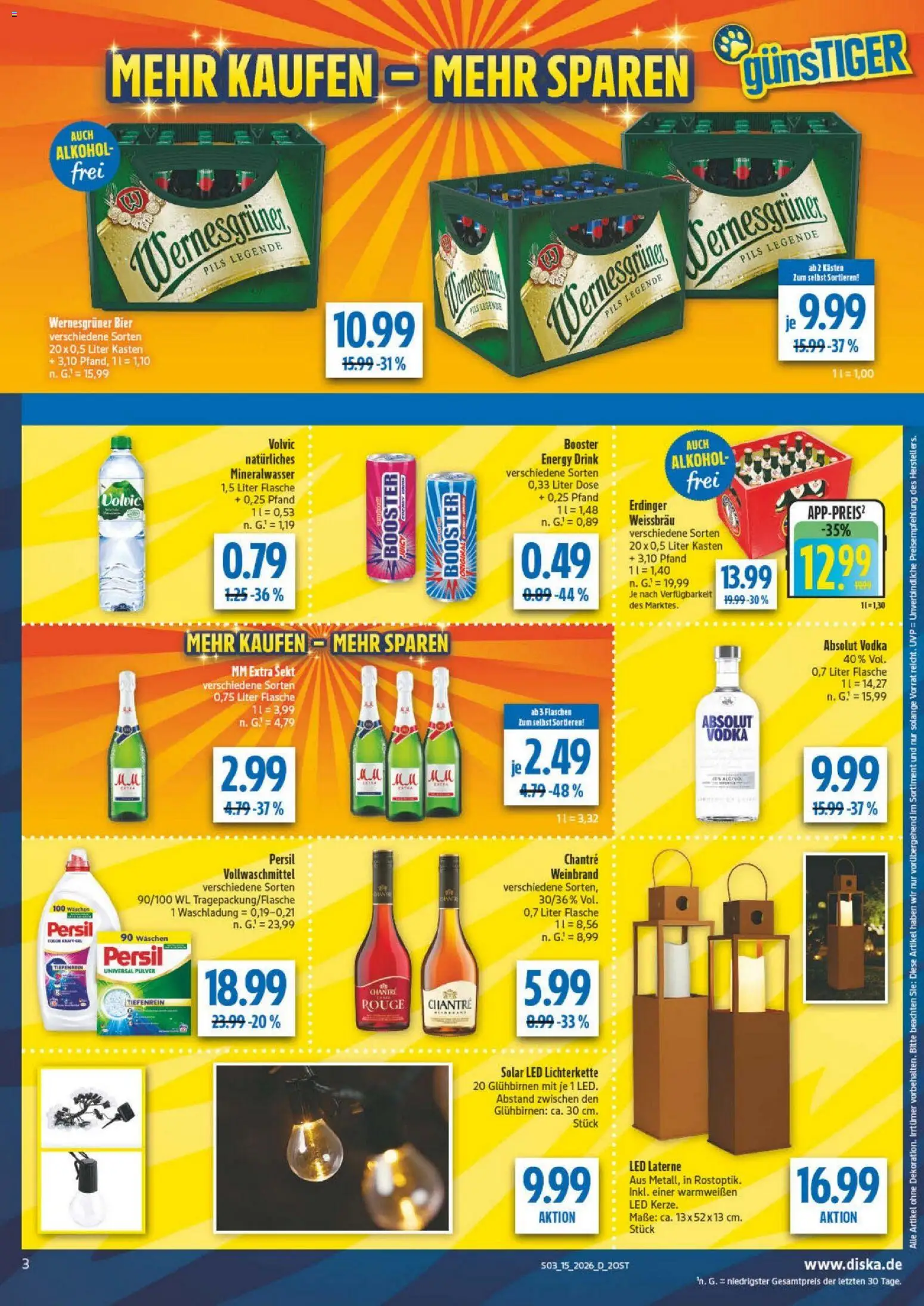 Diska - Diska Angebote Sachsen-Thüringen KW15 – gültig ab 07.04.2026 | Seite: 3 | Produkte: Erdinger, Bier, Chantré, Vodka