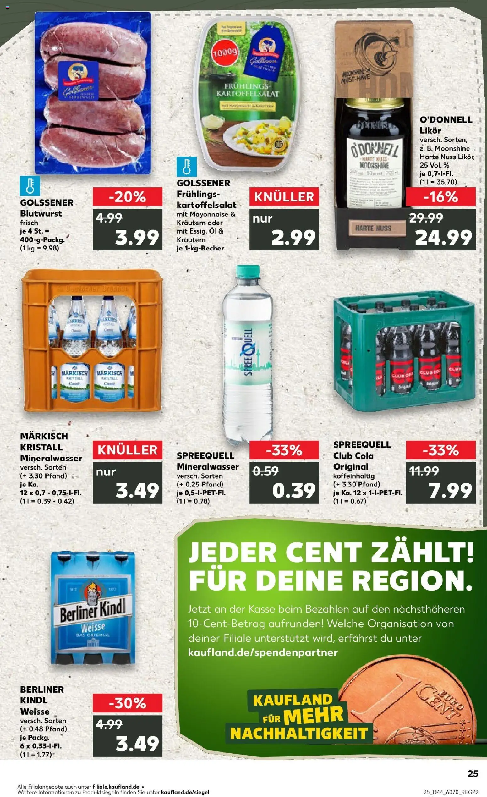 Kaufland prospekt Berlin	 – gültig ab 30.10.2025 | Seite: 25 | Produkte: Berliner, Cola, Mineralwasser, Mayonnaise