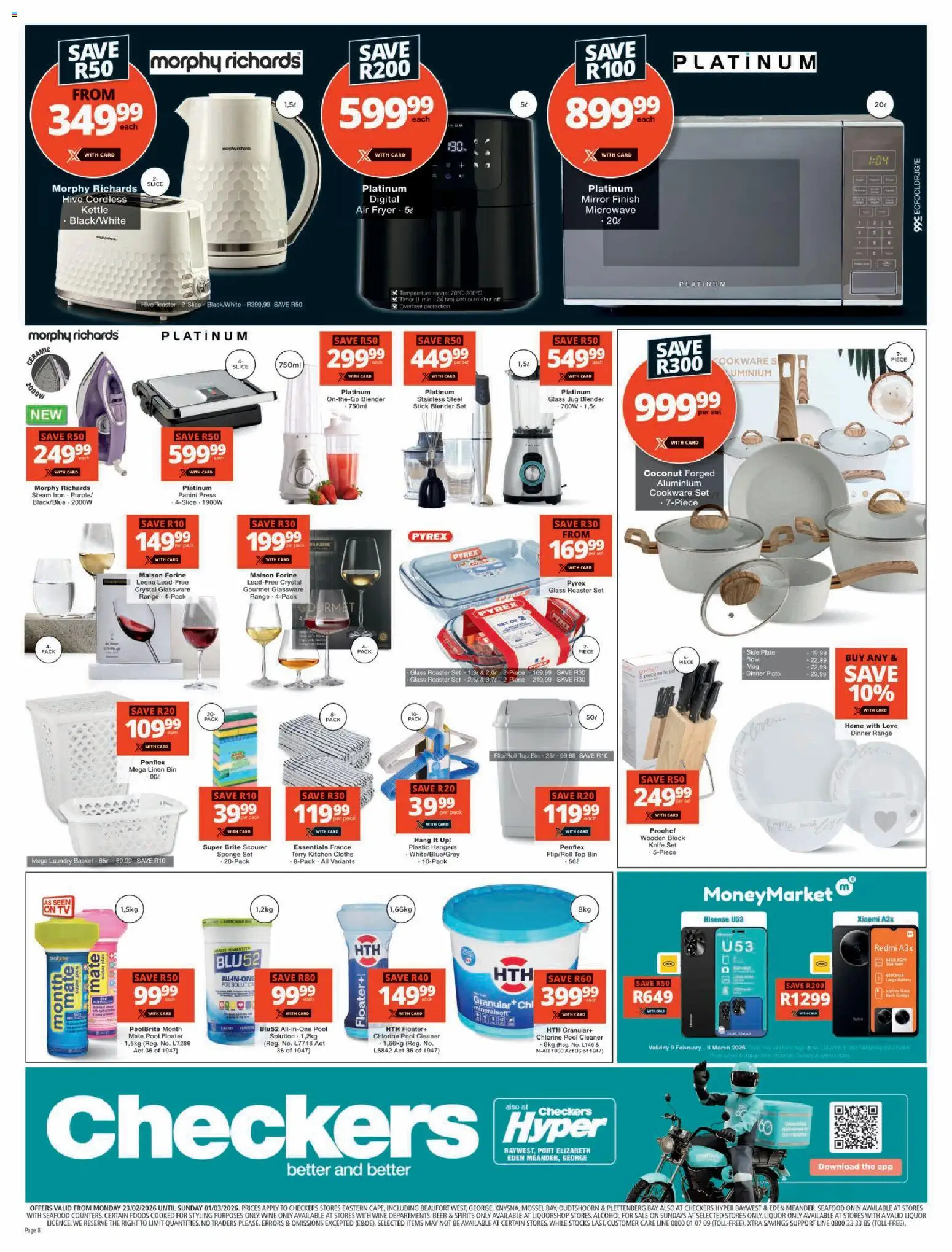 New Checkers catalogue – valid from 23.02.2026 | Page: 8 | Products: Press, Mirror, Cookware, Seafood