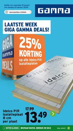 GAMMA - Folder - Voorbeeld van een folder van GAMMA, geldig van 19.01.2026