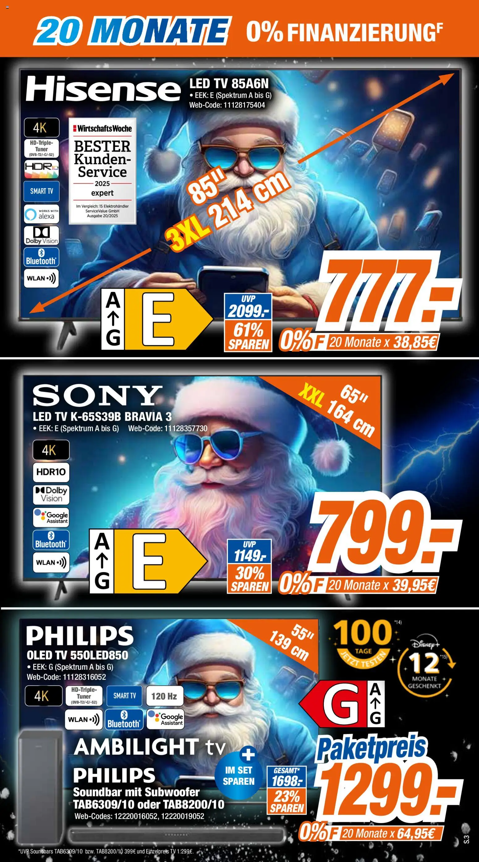 Expert - Cyber Nikolaus – gültig ab 01.12.2025 | Seite: 3 | Produkte: Sony, Hisense, Soundbar, TV