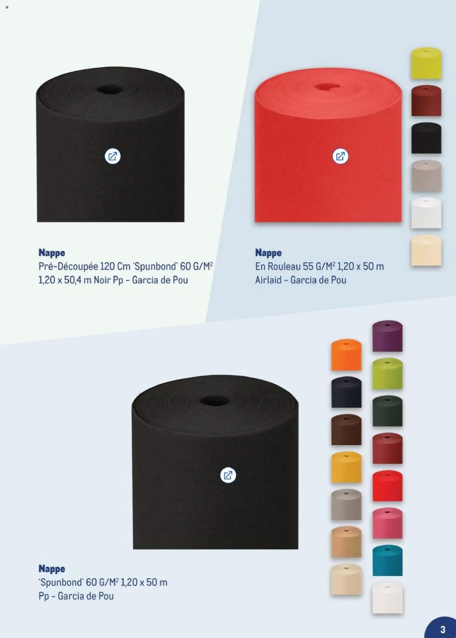 {H1} | Page: 3 | Produits: Rouleau, Nappe