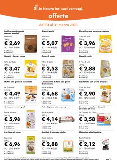Anteprima del volantino Natura Sì volantino valido a partire dal 04.03.2026 | Pagina: 15 | Prodotti: Nocciole, Muffin, Cocco, Croissant